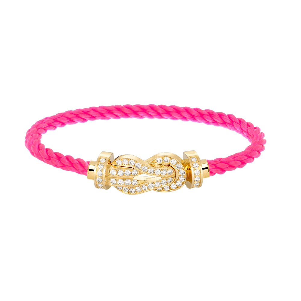[Auream]CHANCE LARGE 8 FIGURE BUCKLE FULLDIAMOND BRACELET GOLD
