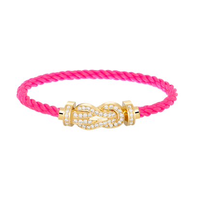 [Auream]CHANCE LARGE 8 FIGURE BUCKLE FULLDIAMOND BRACELET GOLD