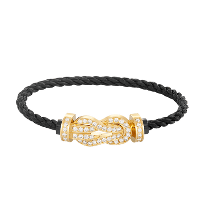 [Auream]CHANCE LARGE 8 FIGURE BUCKLE FULLDIAMOND BRACELET GOLD