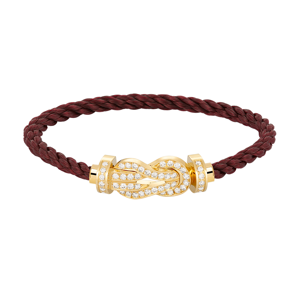 [Auream]CHANCE LARGE 8 FIGURE BUCKLE FULLDIAMOND BRACELET GOLD