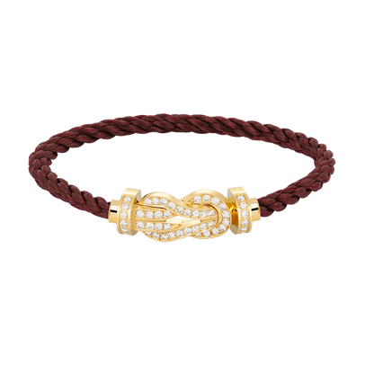 [Auream]CHANCE LARGE 8 FIGURE BUCKLE FULLDIAMOND BRACELET GOLD