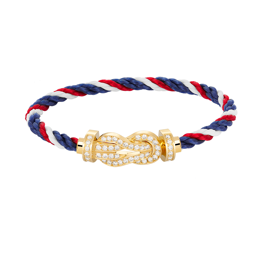 [Auream]CHANCE LARGE 8 FIGURE BUCKLE FULLDIAMOND BRACELET GOLD
