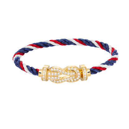 [Auream]CHANCE LARGE 8 FIGURE BUCKLE FULLDIAMOND BRACELET GOLD