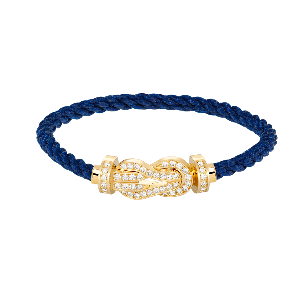 [Auream]CHANCE LARGE 8 FIGURE BUCKLE FULLDIAMOND BRACELET GOLD