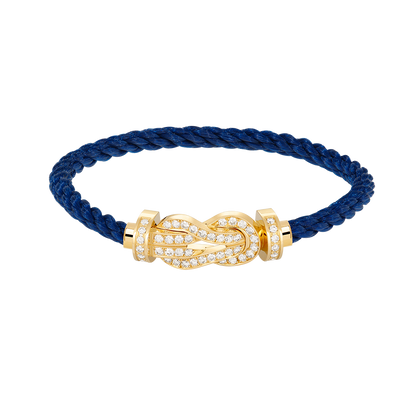 [Auream]CHANCE LARGE 8 FIGURE BUCKLE FULLDIAMOND BRACELET GOLD