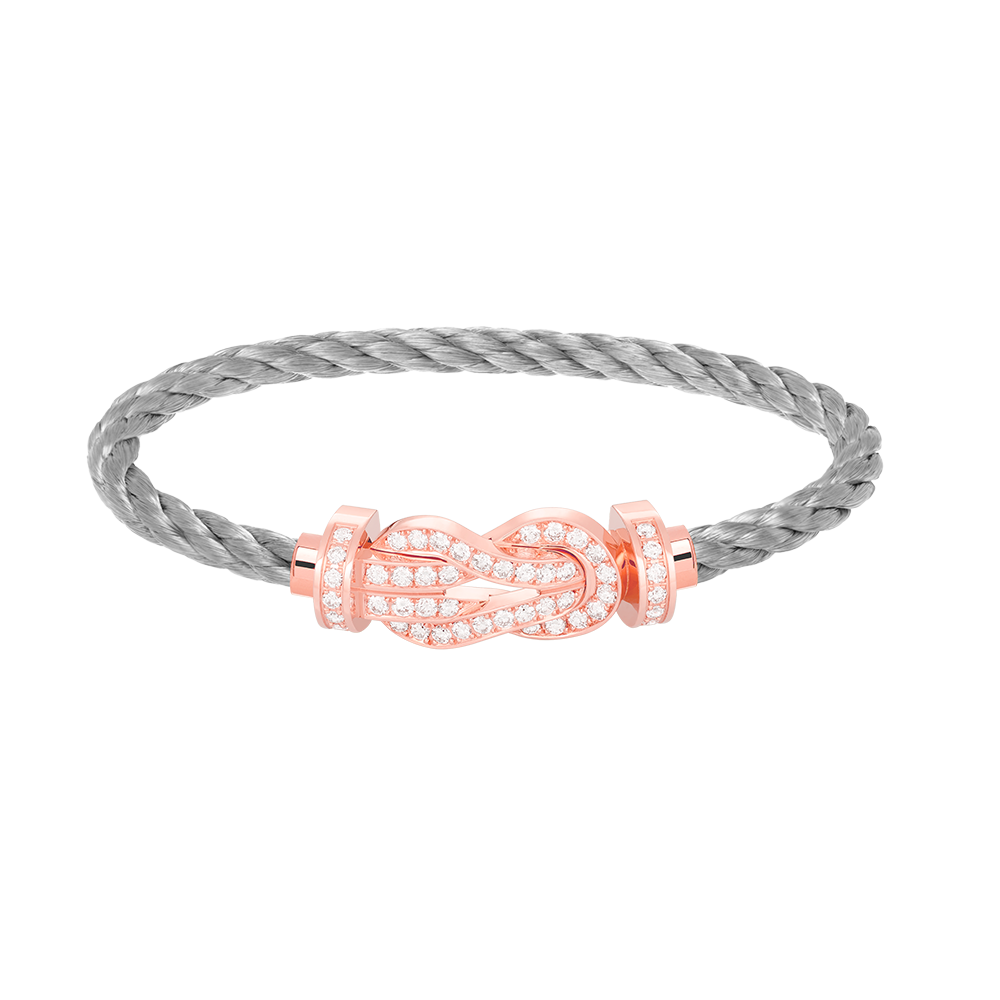 [Auream]CHANCE LARGE 8 FIGURE BUCKLE FULL DIAMOND BRACELET ROSE GOLD