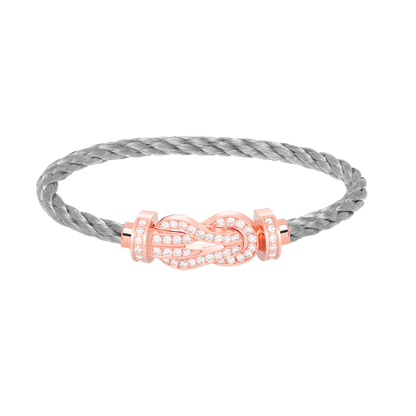 [Auream]CHANCE LARGE 8 FIGURE BUCKLE FULL DIAMOND BRACELET ROSE GOLD
