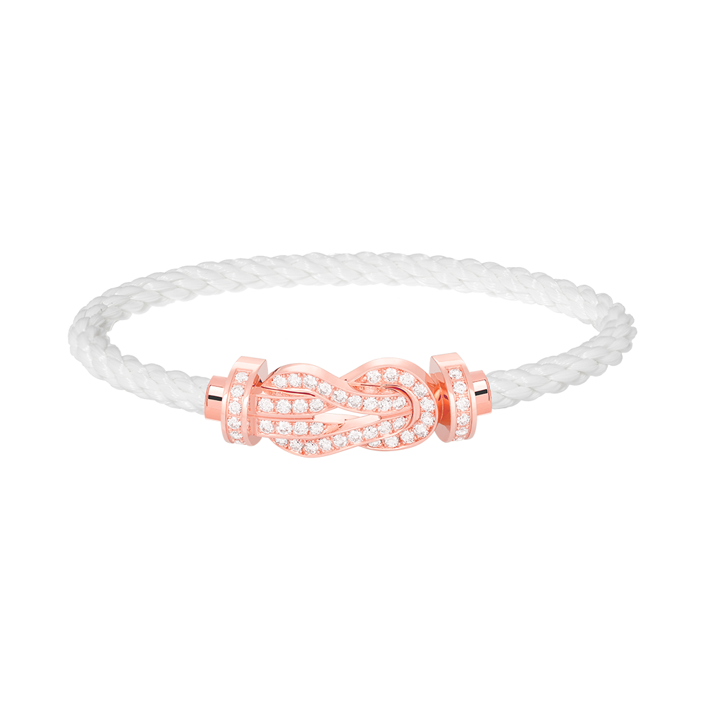 [Auream]CHANCE LARGE 8 FIGURE BUCKLE FULL DIAMOND BRACELET ROSE GOLD
