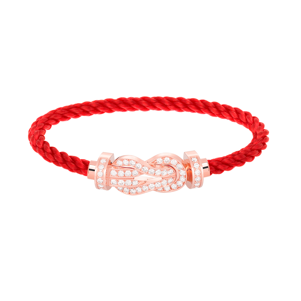 [Auream]CHANCE LARGE 8 FIGURE BUCKLE FULL DIAMOND BRACELET ROSE GOLD