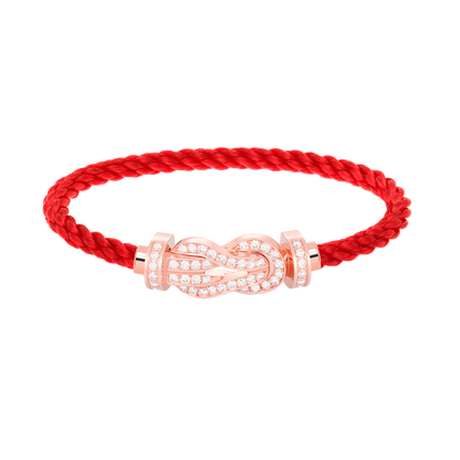 [Auream]CHANCE LARGE 8 FIGURE BUCKLE FULL DIAMOND BRACELET ROSE GOLD