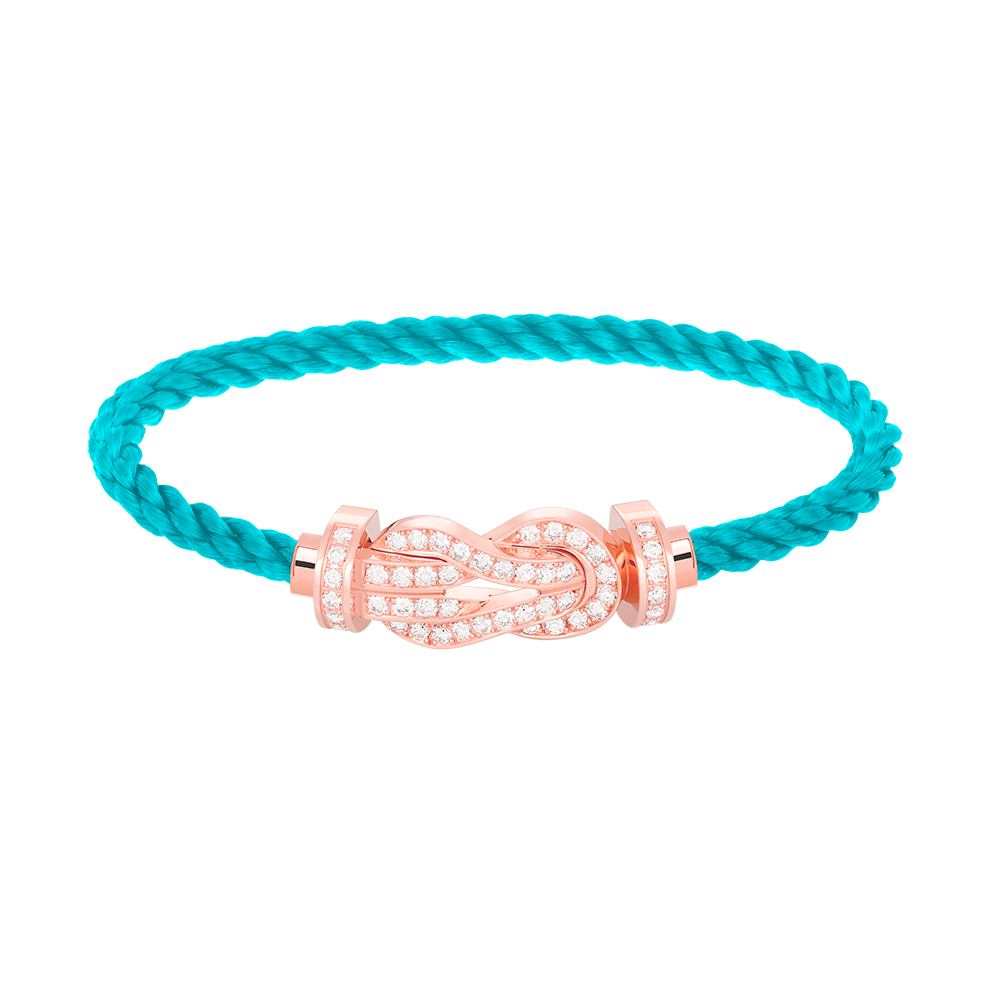 [Auream]CHANCE LARGE 8 FIGURE BUCKLE FULL DIAMOND BRACELET ROSE GOLD