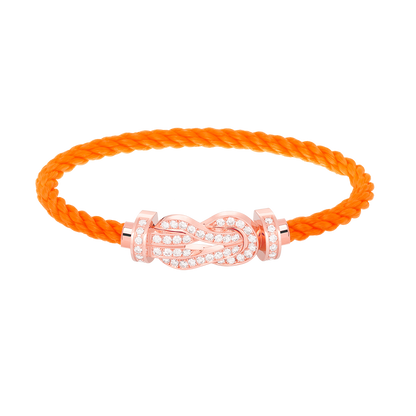 [Auream]CHANCE LARGE 8 FIGURE BUCKLE FULL DIAMOND BRACELET ROSE GOLD