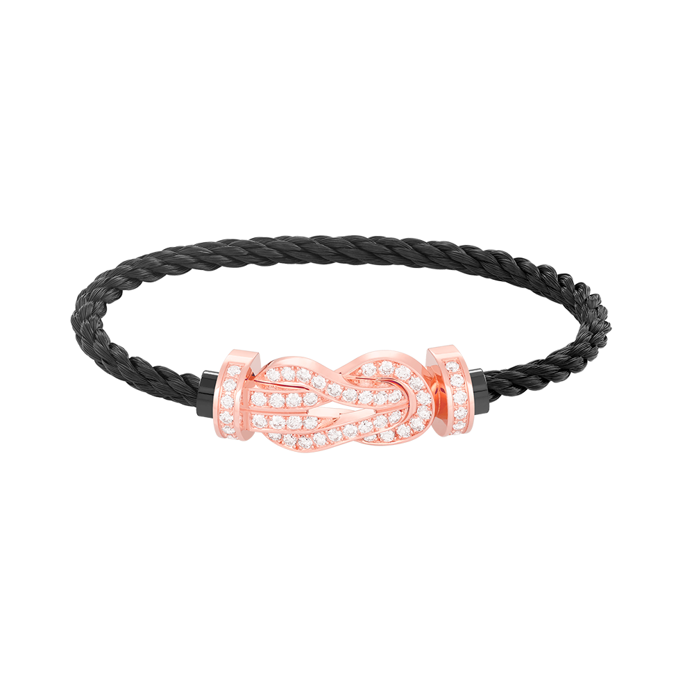 [Auream]CHANCE LARGE 8 FIGURE BUCKLE FULL DIAMOND BRACELET ROSE GOLD