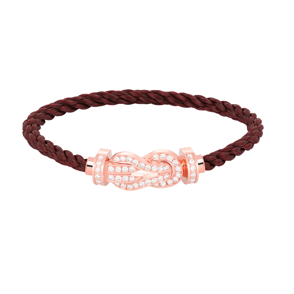 [Auream]CHANCE LARGE 8 FIGURE BUCKLE FULL DIAMOND BRACELET ROSE GOLD