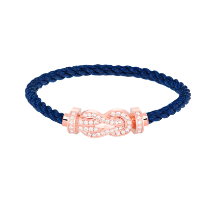 [Auream]CHANCE LARGE 8 FIGURE BUCKLE FULL DIAMOND BRACELET ROSE GOLD
