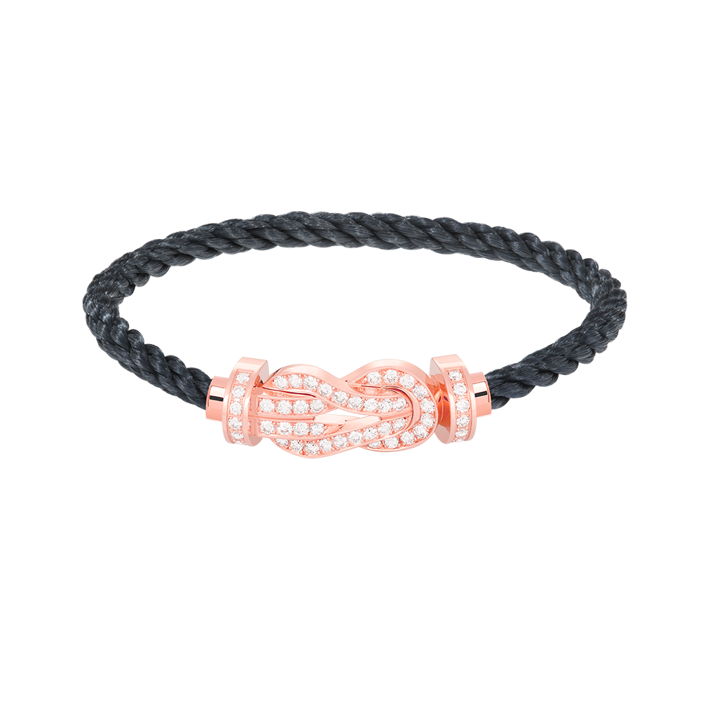 [Auream]CHANCE LARGE 8 FIGURE BUCKLE FULL DIAMOND BRACELET ROSE GOLD