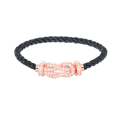 [Auream]CHANCE LARGE 8 FIGURE BUCKLE FULL DIAMOND BRACELET ROSE GOLD