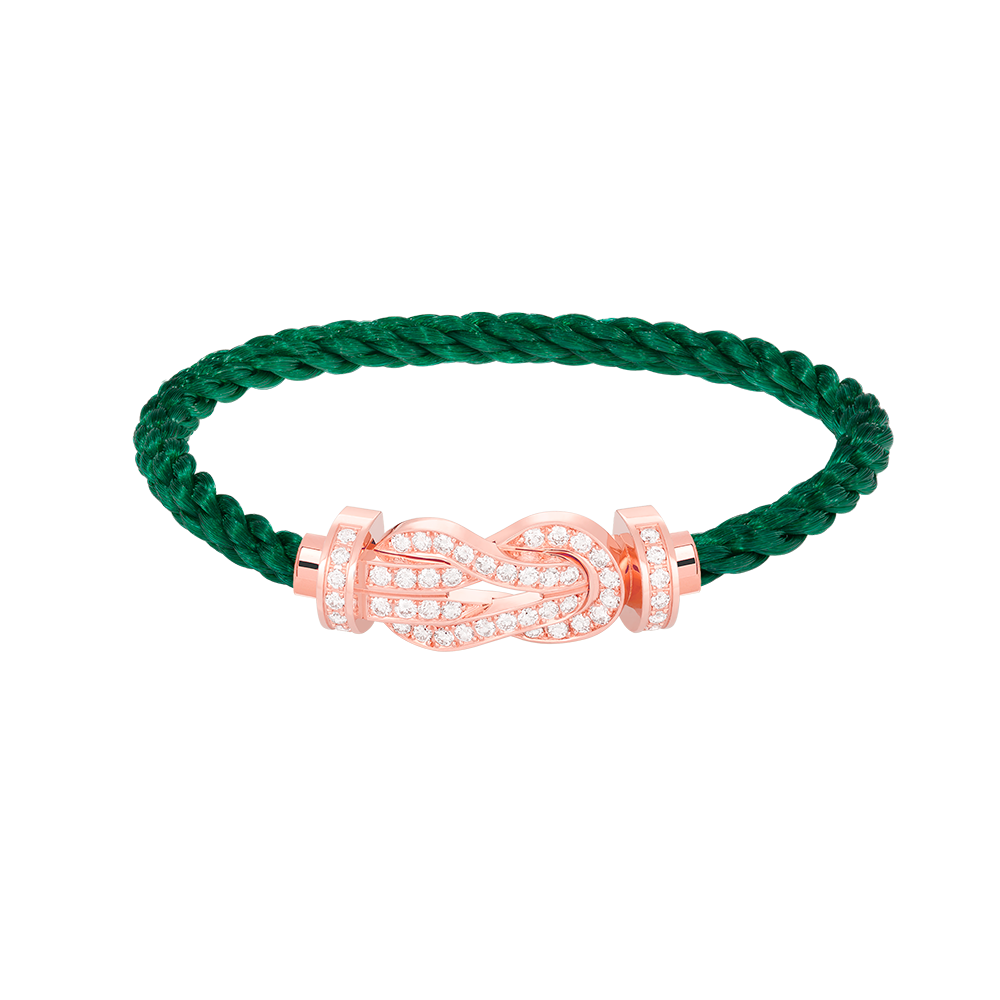[Auream]CHANCE LARGE 8 FIGURE BUCKLE FULL DIAMOND BRACELET ROSE GOLD