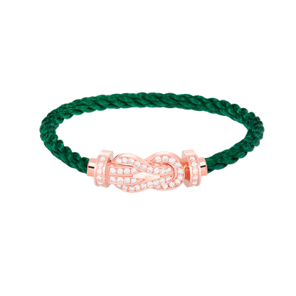 [Auream]CHANCE LARGE 8 FIGURE BUCKLE FULL DIAMOND BRACELET ROSE GOLD
