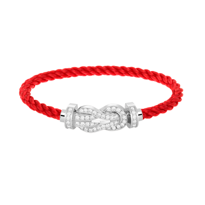 [Auream]CHANCE LARGE 8 FIGURE BUCKLE FULL DIAMOND BRACELET SILVER