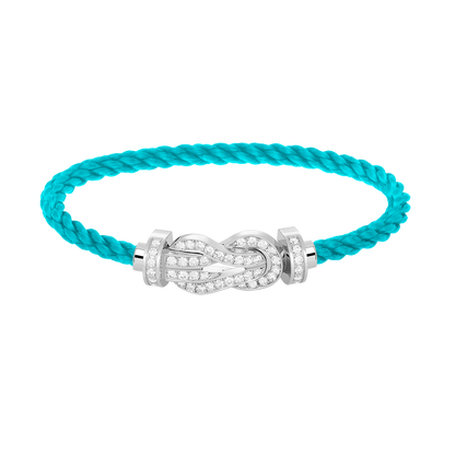[Auream]CHANCE LARGE 8 FIGURE BUCKLE FULL DIAMOND BRACELET SILVER