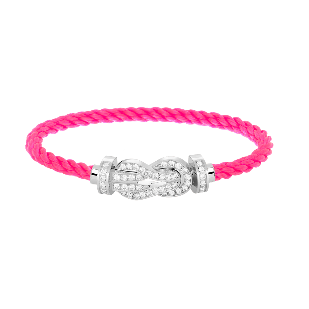[Auream]CHANCE LARGE 8 FIGURE BUCKLE FULL DIAMOND BRACELET SILVER
