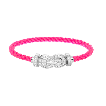 [Auream]CHANCE LARGE 8 FIGURE BUCKLE FULL DIAMOND BRACELET SILVER