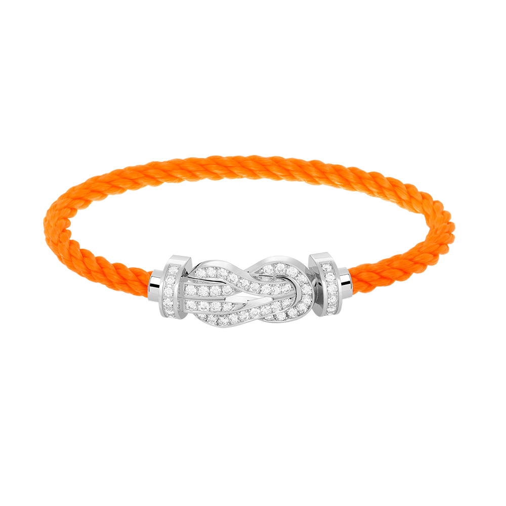 [Auream]CHANCE LARGE 8 FIGURE BUCKLE FULL DIAMOND BRACELET SILVER