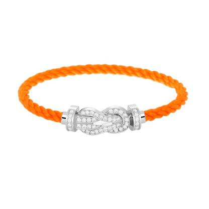 [Auream]CHANCE LARGE 8 FIGURE BUCKLE FULL DIAMOND BRACELET SILVER