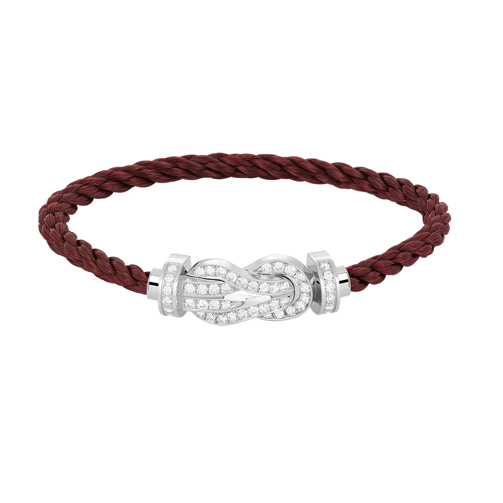 [Auream]CHANCE LARGE 8 FIGURE BUCKLE FULL DIAMOND BRACELET SILVER
