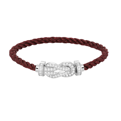 [Auream]CHANCE LARGE 8 FIGURE BUCKLE FULL DIAMOND BRACELET SILVER