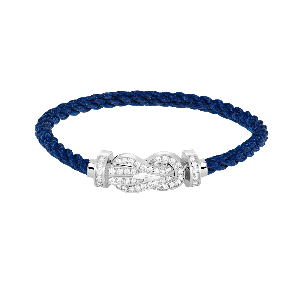 [Auream]CHANCE LARGE 8 FIGURE BUCKLE FULL DIAMOND BRACELET SILVER