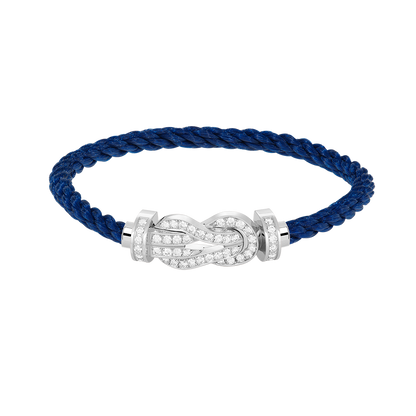 [Auream]CHANCE LARGE 8 FIGURE BUCKLE FULL DIAMOND BRACELET SILVER