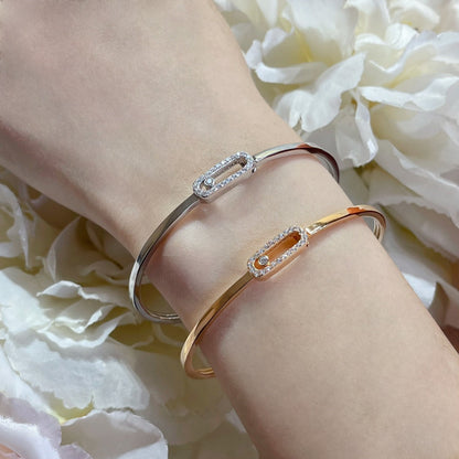[Auream]Move Uno pavé flex bangle medium