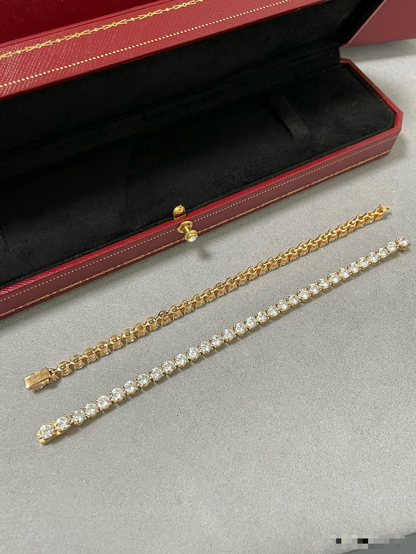 [Auream jewelrys]TENNIS BRACELET WITH FULL DIAMOND SETTING