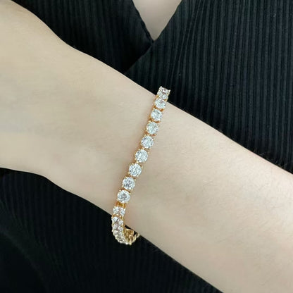 [Auream jewelrys]TENNIS BRACELET WITH FULL DIAMOND SETTING