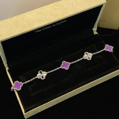 [Auream] CLOVER 5 MOTIF VIOLET BRACELET COLLECTION