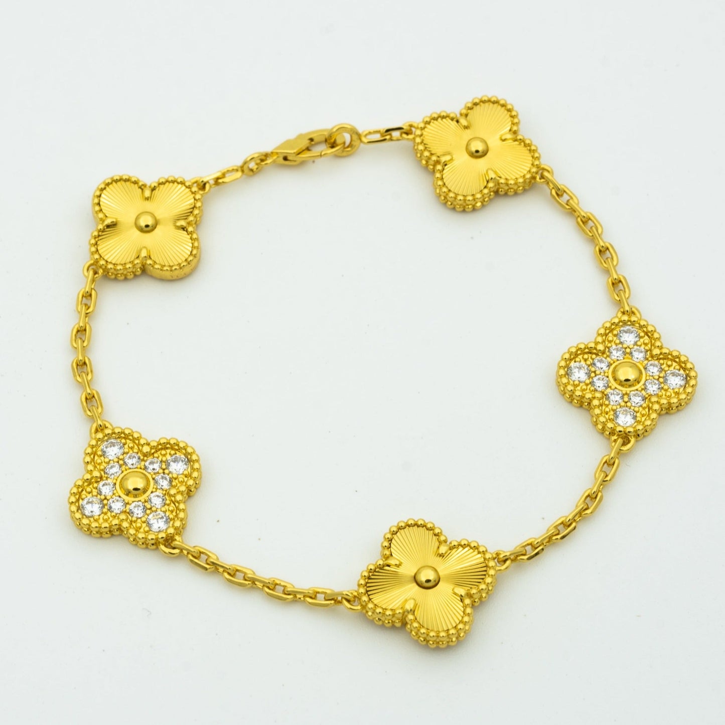 [Auream] CLOVER 5 MOTIF LASER BRACELET COLLECTION