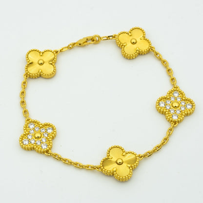[Auream] CLOVER 5 MOTIF LASER BRACELET COLLECTION