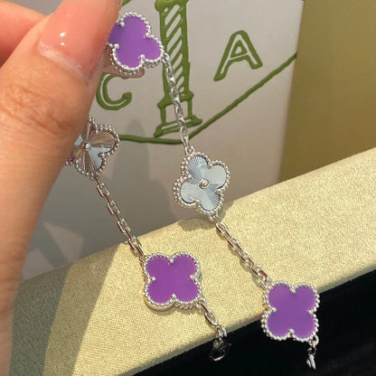[Auream] CLOVER 5 MOTIF VIOLET BRACELET COLLECTION