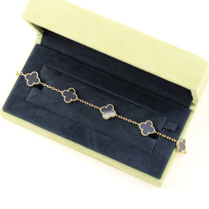 [Auream] CLOVER 5 MOTIF ONYXS BRACELET COLLECTION