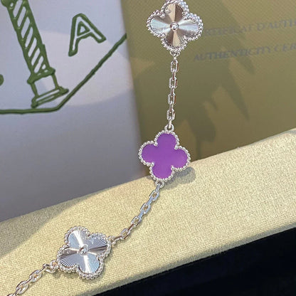 [Auream] CLOVER 5 MOTIF VIOLET BRACELET COLLECTION