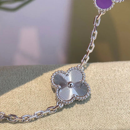 [Auream] CLOVER 5 MOTIF VIOLET BRACELET COLLECTION