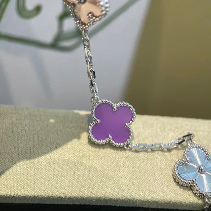 [Auream] CLOVER 5 MOTIF VIOLET BRACELET COLLECTION