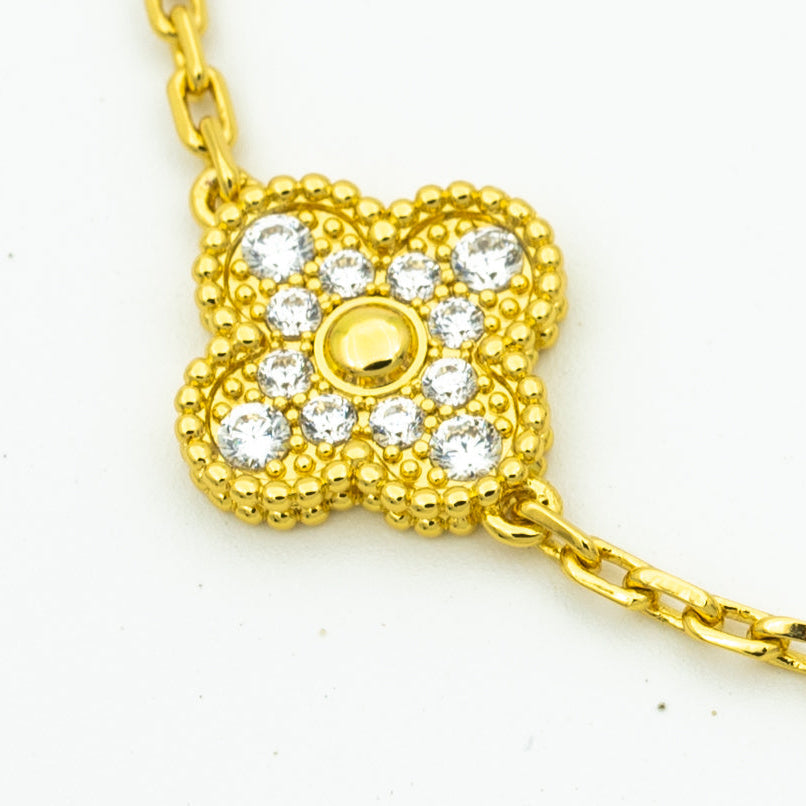 [Auream] CLOVER 5 MOTIF LASER BRACELET COLLECTION