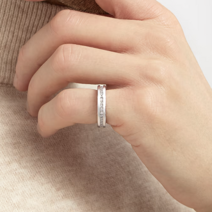 [Auream]ZERO 1 ONE-BAND PAVED DIAMONDS ON THE SPIRAL RING