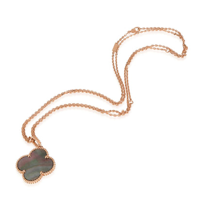 [Auream]CLOVER 25MM GOLD DARK MOP BIG CLOVER NECKLACE