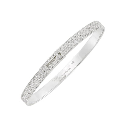 [Auream]HM KELLY BRACELET IN SILVER AND FULL PAVE DIAMOND