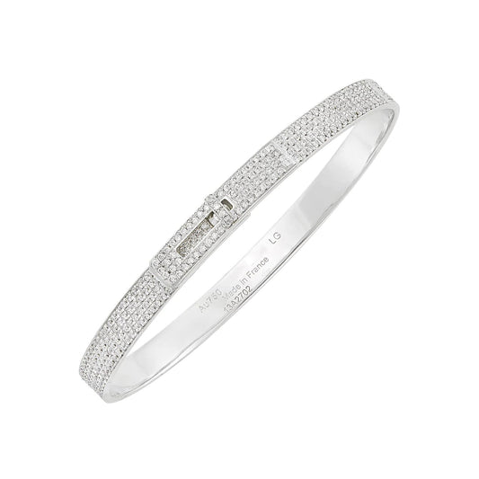 [Auream]HM KELLY BRACELET IN SILVER AND FULL PAVE DIAMOND