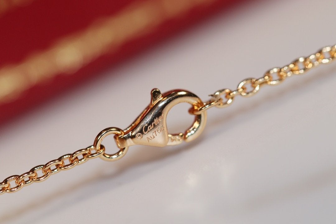 [Auream]LOVE NECKLACE PINK GOLD AND SILVER